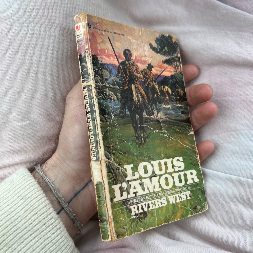 VTG Louis L'Amour Paperback Book Rivers Wild West Dimestore Cowboys 1975 USA 70s